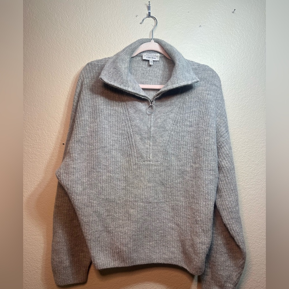& Other Stories Stockholm Atelier Alpaca Wool Zip Oversized Sweater Small Winter - Picture 2 of 5